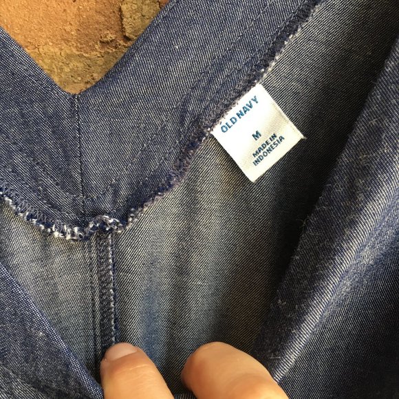 Chambray Jumpsuit One Piece - Picture 3 of 3